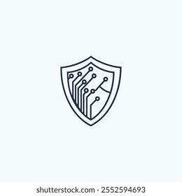 Cybersecurity Vector Icon, Data Protection, Secure Network, Privacy Shield, Encryption Design