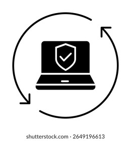 Icono de Vector de ciberseguridad. Signo de ilustración de cortafuegos. Símbolo de protección del Web. Icono de Web de seguridad cibernética.