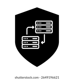 Ícone do vetor de cibersegurança. Sinal de ilustração do firewall. Símbolo de proteção da Web. Ícone da Web de segurança cibernética.