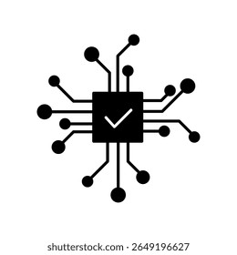 Ícone do vetor de cibersegurança. Sinal de ilustração do firewall. Símbolo de proteção da Web. Ícone da Web de segurança cibernética.