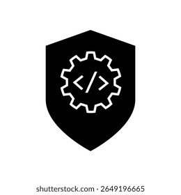 Icono de Vector de ciberseguridad. Signo de ilustración de cortafuegos. Símbolo de protección del Web. Icono de Web de seguridad cibernética.