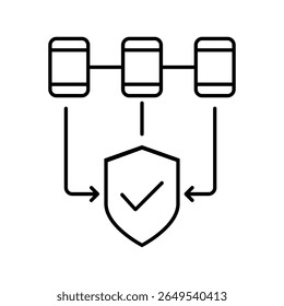 Ícone do vetor de cibersegurança. Sinal de ilustração do firewall. Símbolo de proteção da Web. Ícone da Web de segurança cibernética.
