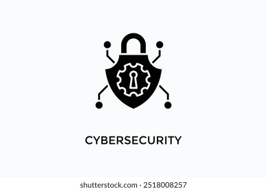 Icono de Vector de ciberseguridad o ilustración de logotipo