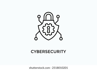 Cybersecurity Vector Icon Or Logo Illustration