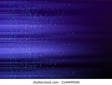 Cyberspace with binary code, matrix background with digits. Binary code digital technology. Data Sorting. From Chaos to System. Artificial intelligence.Big data.Smart system. 