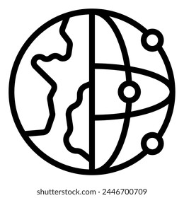 Ilustración del icono de cosas futuras del ciberespacio