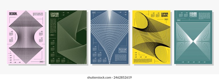 Cyberspace geometric dynamic straight blend line cover set