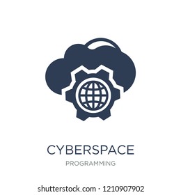 Cyberspace icon. Trendy flat vector Cyberspace icon on white background from Programming collection, vector illustration can be use for web and mobile, eps10