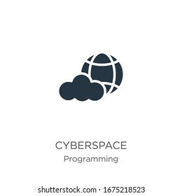 Cyberspace icon vector. Trendy flat cyberspace icon from programming collection isolated on white background. Vector illustration can be used for web and mobile graphic design, logo, eps10