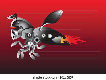 Cyberspace insect. Vector illustration.