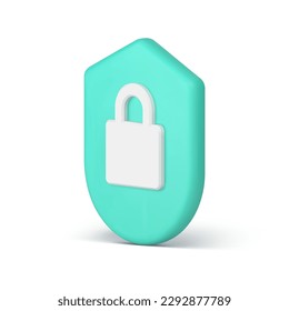 Cyberspace protection privacy access password security confidential control 3d icon realistic vector illustration. Encryption technology virtual virus encryption antivirus hacker attack control badge