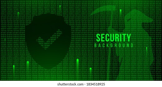 Cyberspace security background, binary code technology concept