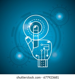 cyberspace with touch innovation with data information
