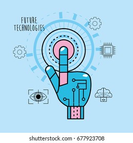 cyberspace with touch innovation with data information