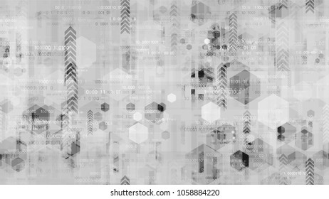Cyberspace Virtual Communication Background. Artificial Intelligence System Texture. Scientific Futuristic Grunge Pattern. Presentation Design Background.