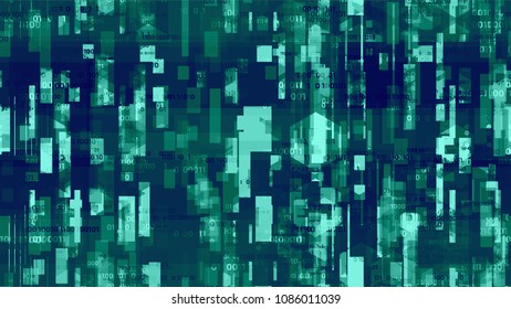 Cyberspace Virtual Communication Background. Artificial Intelligence System Texture. Hacking Software Encryption Pattern. Flyer, Cover Design Background.