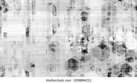 Cyberspace Virtual Communication Background. Hi Tech Global Hacker Network Texture. Hacking Software Encryption Pattern. Flyer, Cover Design Background.