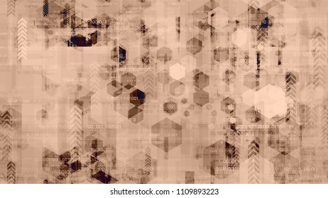 Cyberspace Virtual Communication Background. Innovation Engineering Texture. Data Analytic Technology Pattern. Packaging, Ad Design Background.