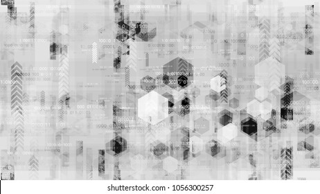 Cyberspace Virtual Communication Background. Telecommunication High Tech Texture. Scientific Futuristic Grunge Pattern. Flyer, Cover Design Background.