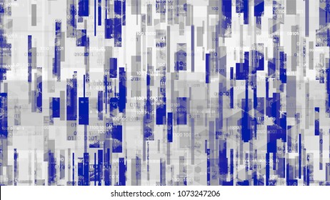 Cyberspace Virtual Communication Background. Telecommunication High Tech Texture. Hacking Software Encryption Pattern. Screen, Cover Design Background.