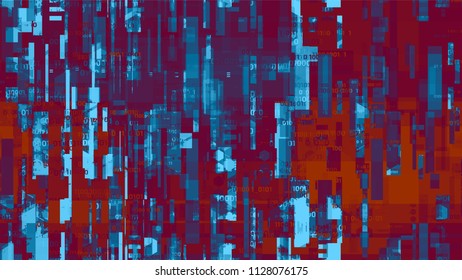 Cyberspace Virtual Communication Background. Telecommunication High Tech Texture. Data Analytic Technology Pattern. Business Presentation Design Background.