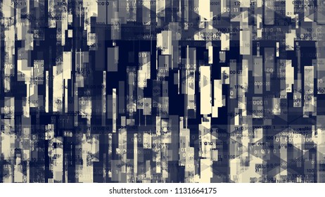 Cyberspace Virtual Communication Background. Telecommunication High Tech Texture. Data Analytic Technology Pattern. Poster, Advertising Design Background.