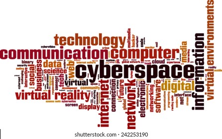 Cyberspace word cloud concept. Vector illustration
