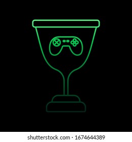Cybersport cup nolan icon. Simple thin line, outline vector of gaming icons for ui and ux, website or mobile application