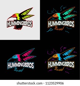 Cybersport Hummingbird emblem.eSport Hummingbird logo vector illustration.