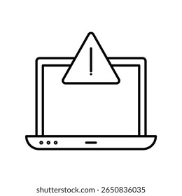 Cyberterrorism Hacking Threat Line-Symbol