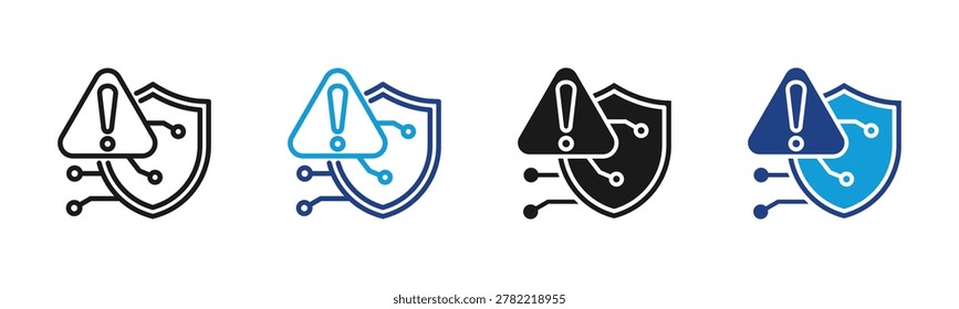 Cyberthreat Web icon with multiple style collection
