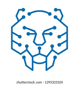 Cybertooth Technology Creative logo vector illustration,saber tooth