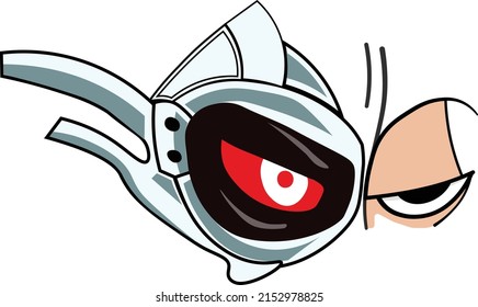 Cyborg Eye. NFTs eye traits variation from bored ape yacht club. Cartoon animal parts drawing illustration. Which can be used as accessories, traits, assets, could be placed on any face character.