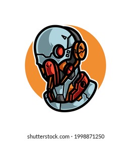 LOGOTIPO EN MASCOTA DE CYBORG HEAD E SPORT