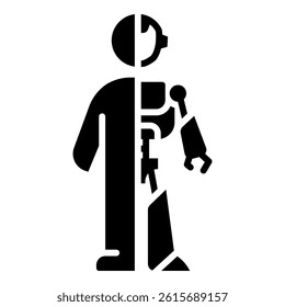 Cyborg Icon Element For Design