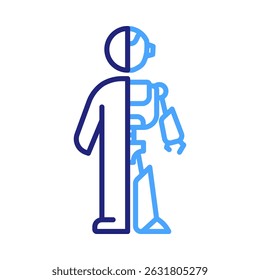 Cyborg Icon Element For Design
