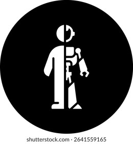 Cyborg Icon Element For Design