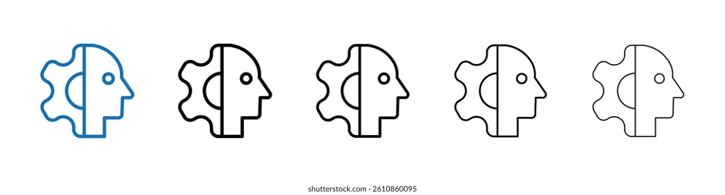 Cyborg icon Outline vector logo for web ui