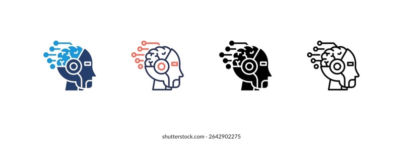 Cyborg Icon set multiple style collection