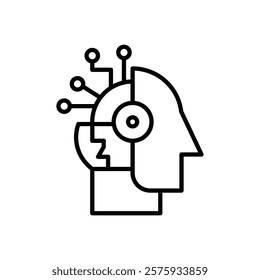 Cyborg icon simple vector symbol