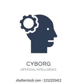 Cyborg icon. Trendy flat vector Cyborg icon on white background from Artificial Intelligence, Future Technology collection, vector illustration can be use for web and mobile, eps10