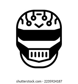 Cyborg icon vector illustration logo template isolated on white background