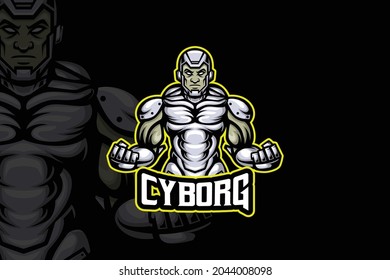 Cyborg Man- Esport Logo Template