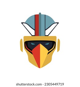 Cyborg-Papagei-Logo, Vektorgrafik-Design