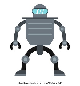 Cyborg robot icon flat isolated on white background vector illustration