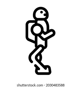 cyborg robot technology line icon vector. cyborg robot technology sign. isolated contour symbol black illustration
