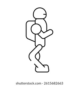 cyborg robot technology line icon vector. cyborg robot technology sign. isolated contour symbol black illustration