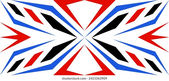 cyborg technology red blue geometric design background