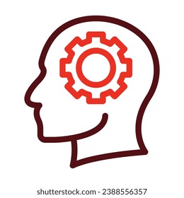 Cyborg Vector Thick Line Two Color Icons For Personal And Commercial Use.
