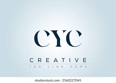 CYC abstract letter logo design. This logo is designed by three abstract letters.